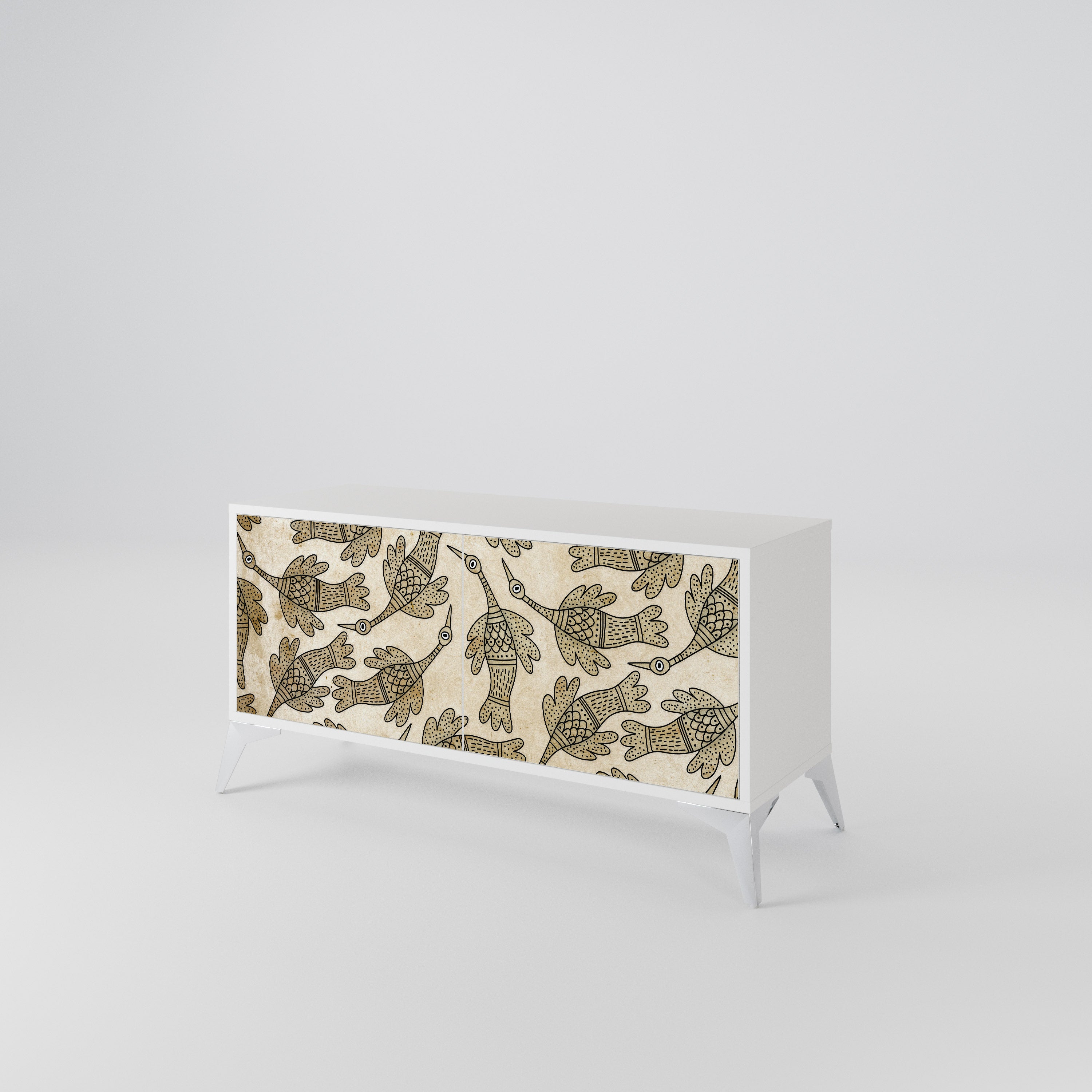 ALMONDINE SONGBIRD Compact 2-Door TV Cabinet