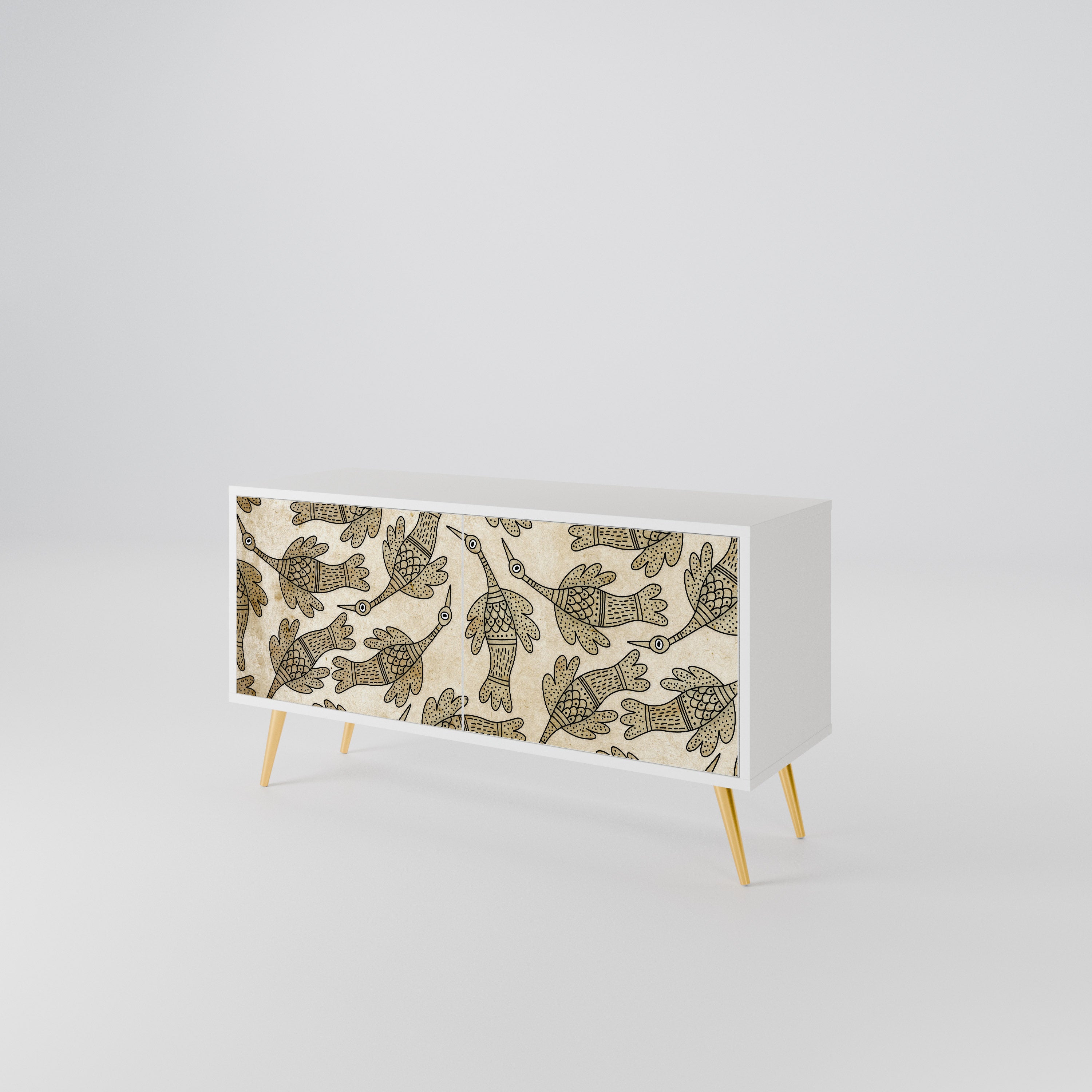 ALMONDINE SONGBIRD Compact 2-Door TV Cabinet