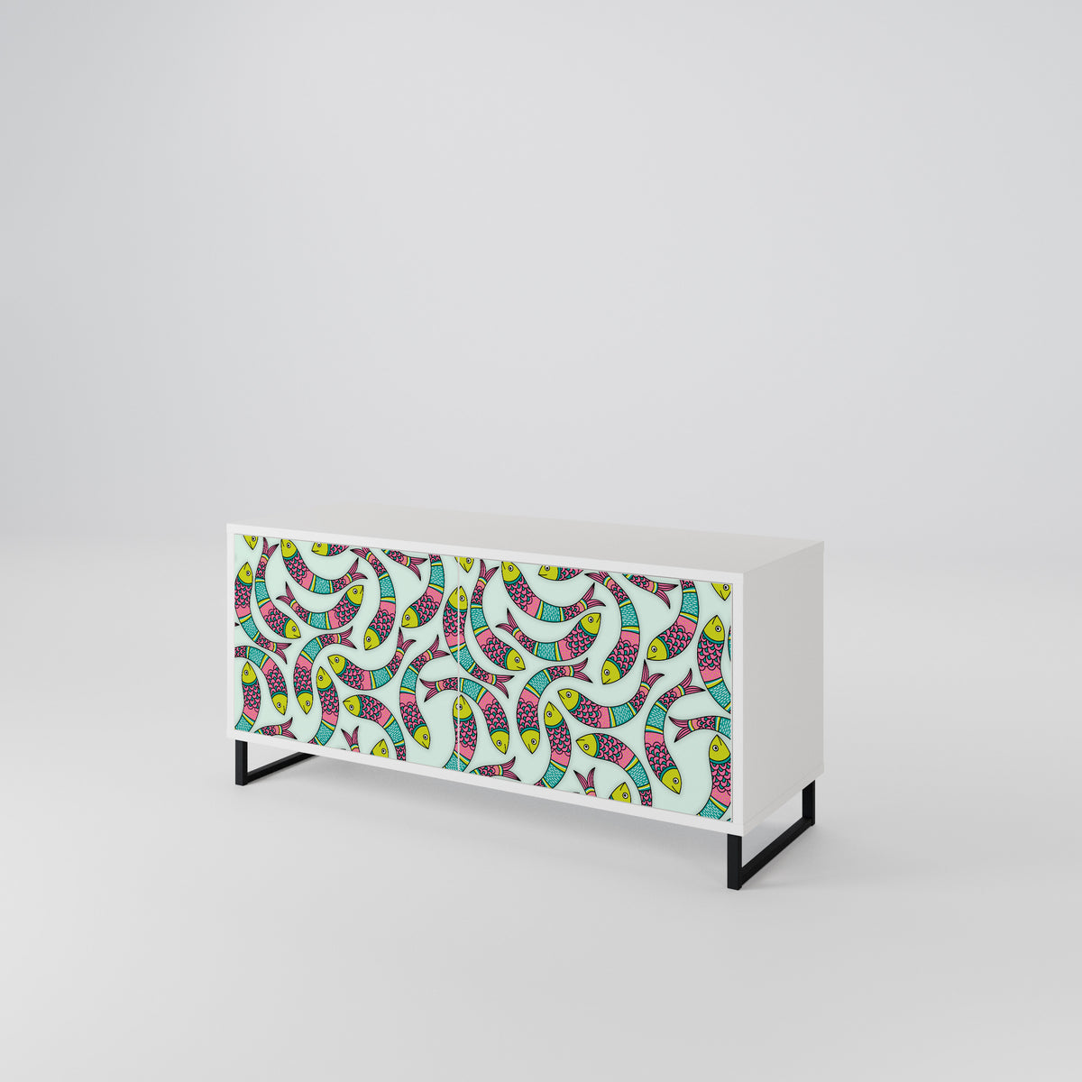 INDIAN FISH Compact 2-Door TV Cabinet