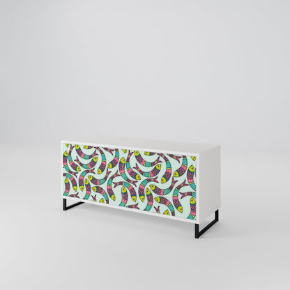 INDIAN FISH Compact 2-Door TV Cabinet