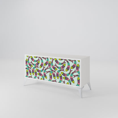INDIAN FISH Compact 2-Door TV Cabinet