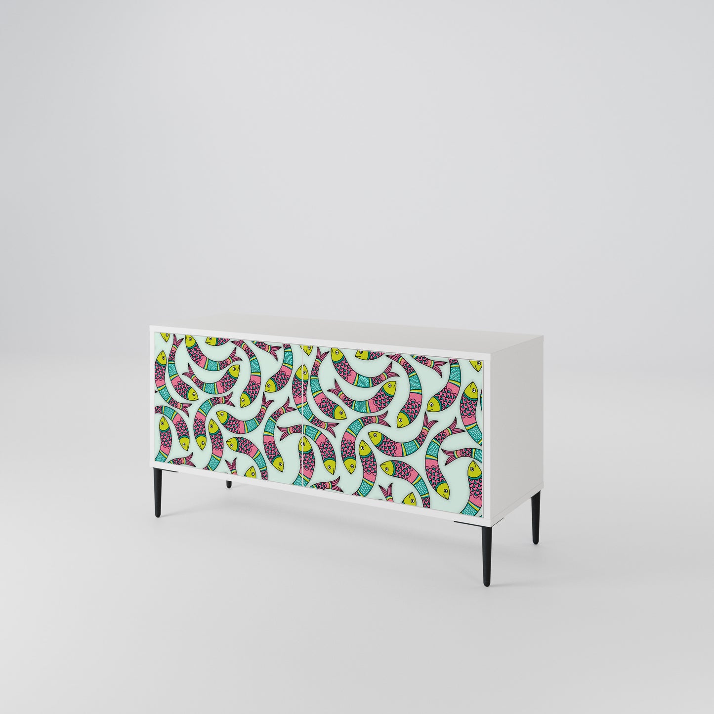 INDIAN FISH Compact 2-Door TV Cabinet