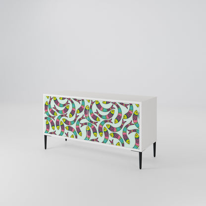 INDIAN FISH Compact 2-Door TV Cabinet