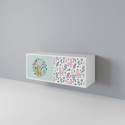COLORFUL ALPACAS Compact 2-Door TV Cabinet