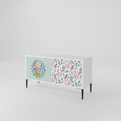 COLORFUL ALPACAS Compact 2-Door TV Cabinet
