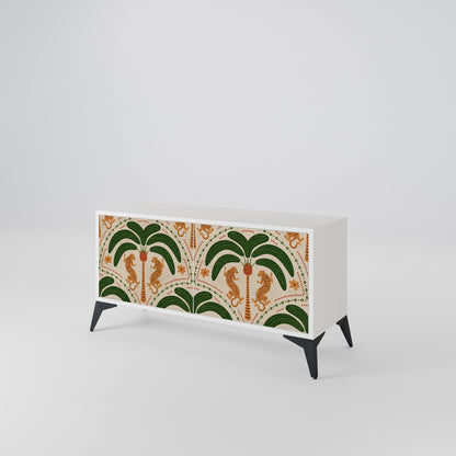 DANCING PREDATORS Compact 2-Door TV Cabinet