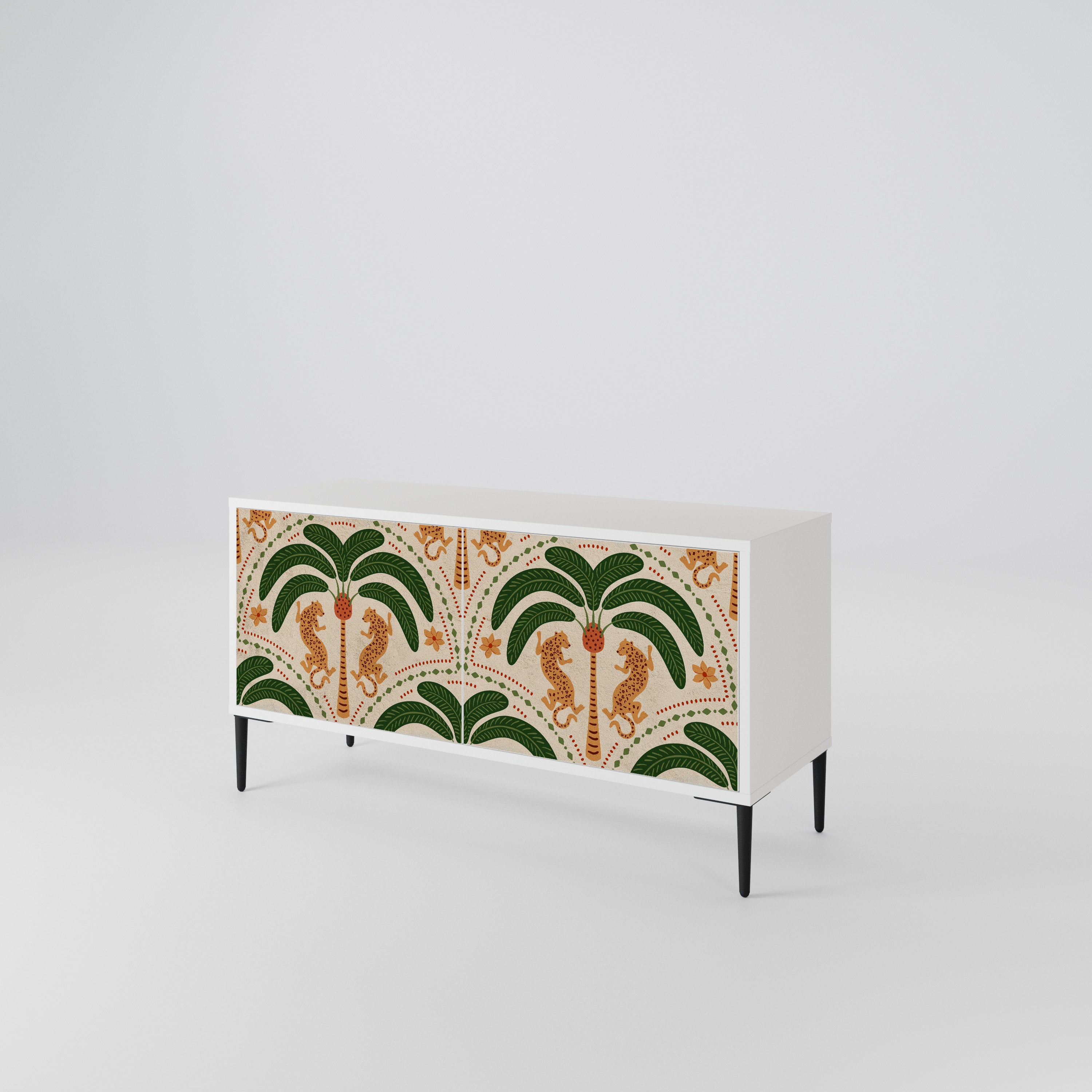 DANCING PREDATORS Compact 2-Door TV Cabinet