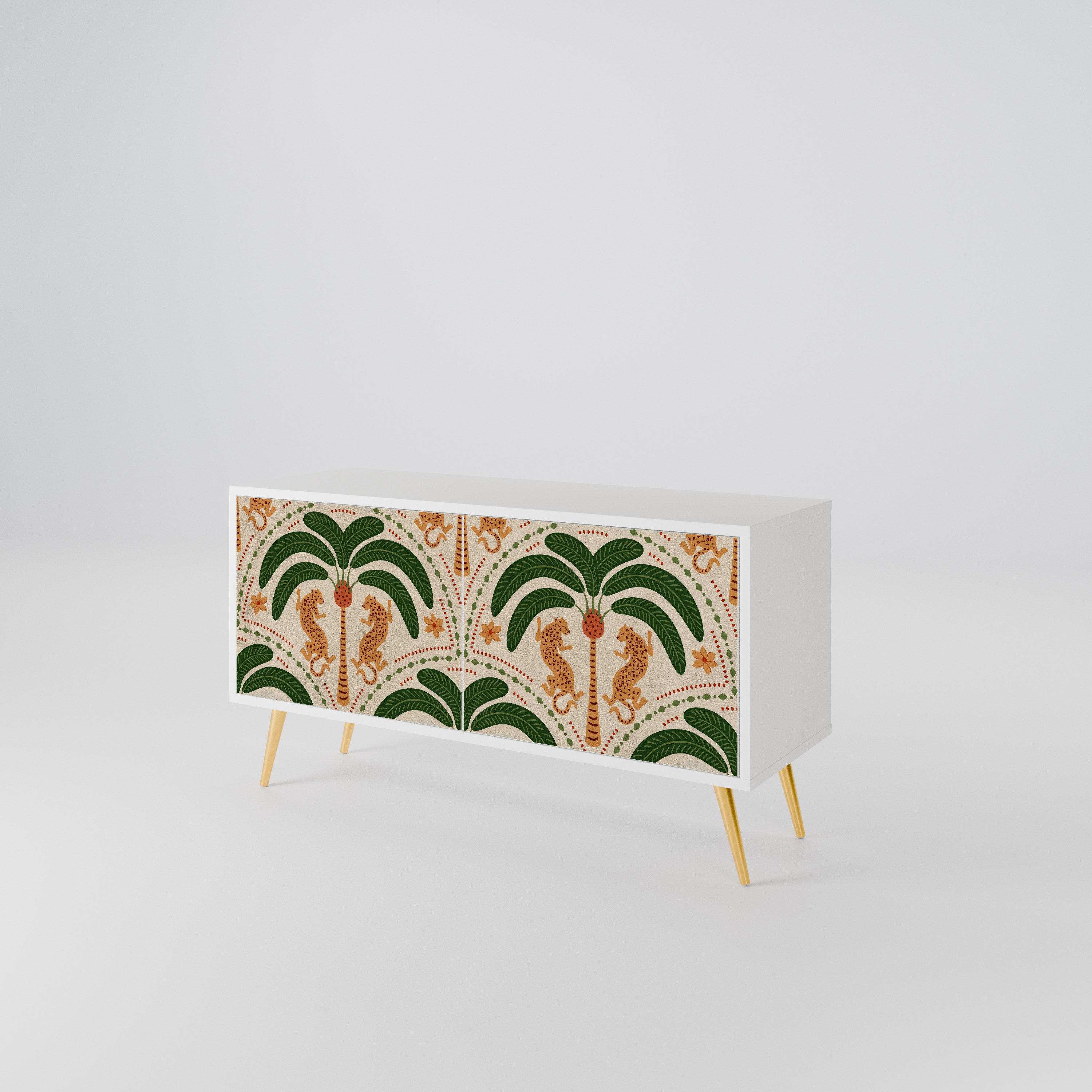 DANCING PREDATORS Compact 2-Door TV Cabinet