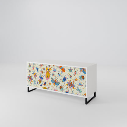 COLORFUL INSECTS Compact 2-Door TV Cabinet