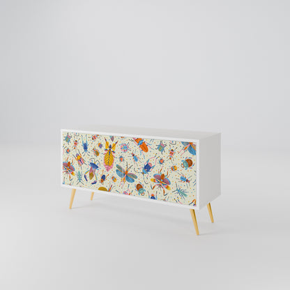 COLORFUL INSECTS Compact 2-Door TV Cabinet