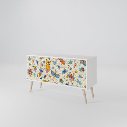 COLORFUL INSECTS Compact 2-Door TV Cabinet