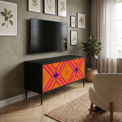 GEOMETRIC BRILLIANCE Compact 2-Door TV Cabinet