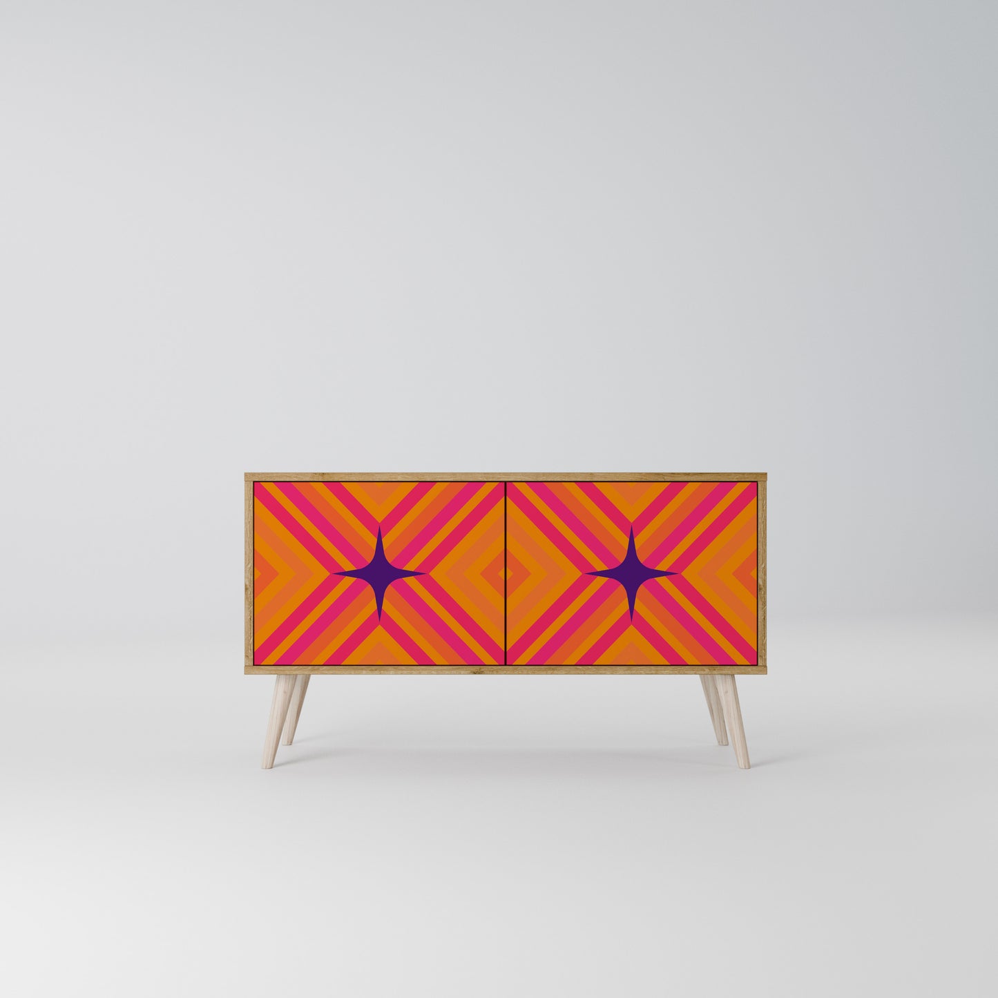 GEOMETRIC BRILLIANCE Compact 2-Door TV Cabinet