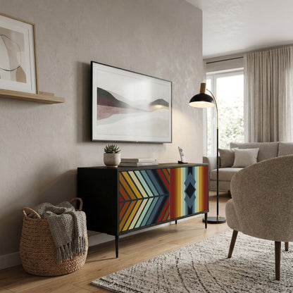 INDIGENOUS ZIGZAG Compact 2-Door TV Cabinet
