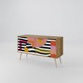 CHROMATIC ABSTRACT Compact 2-Door TV Cabinet