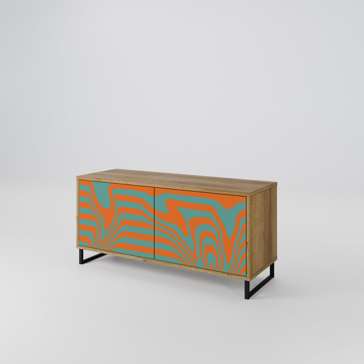 LINE COLLAPSE Compact 2-Door TV Cabinet