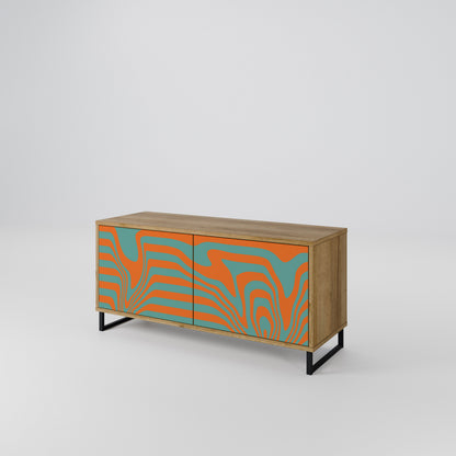 LINE COLLAPSE Compact 2-Door TV Cabinet