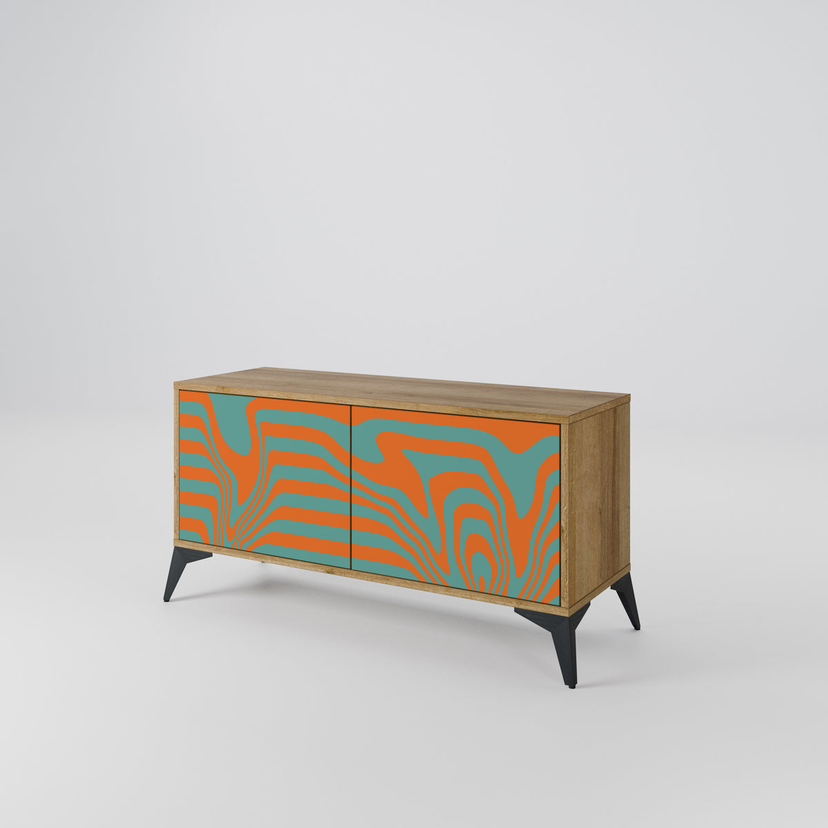 LINE COLLAPSE Compact 2-Door TV Cabinet