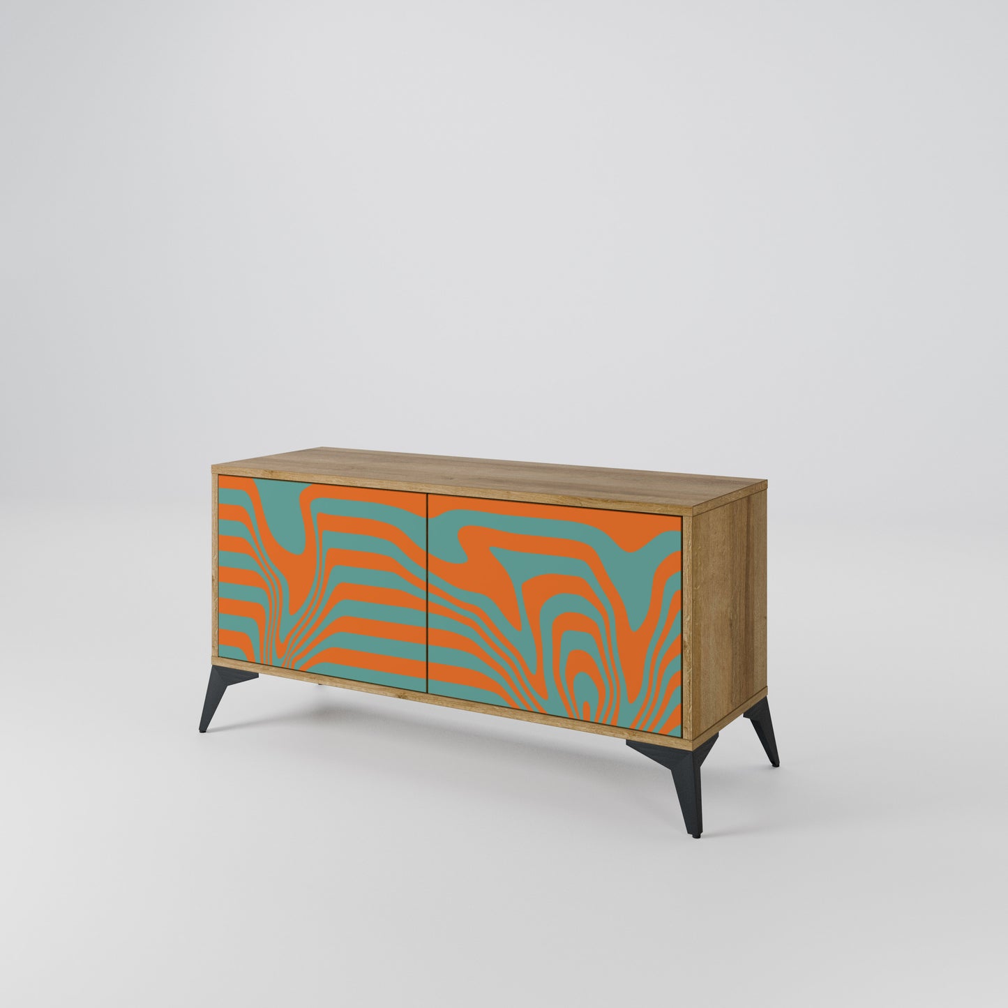 LINE COLLAPSE Compact 2-Door TV Cabinet