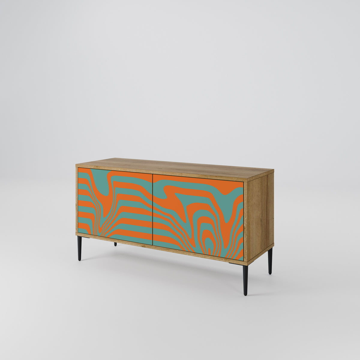 LINE COLLAPSE Compact 2-Door TV Cabinet