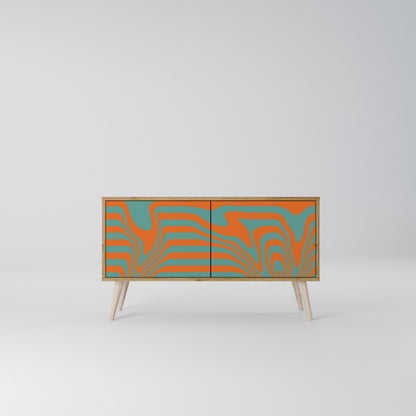 LINE COLLAPSE Compact 2-Door TV Cabinet
