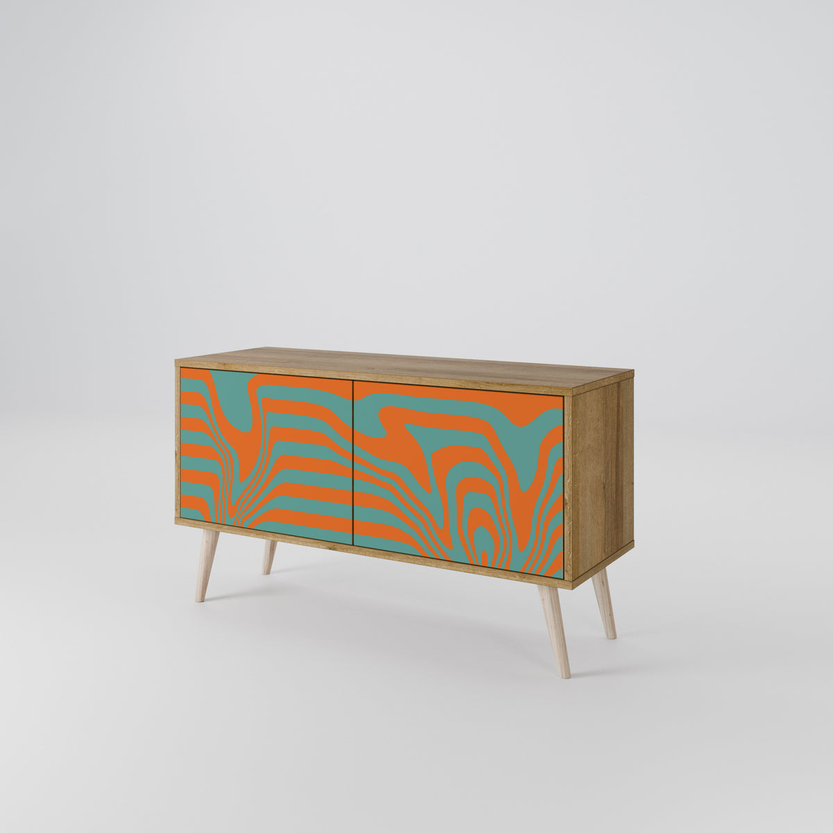 LINE COLLAPSE Compact 2-Door TV Cabinet