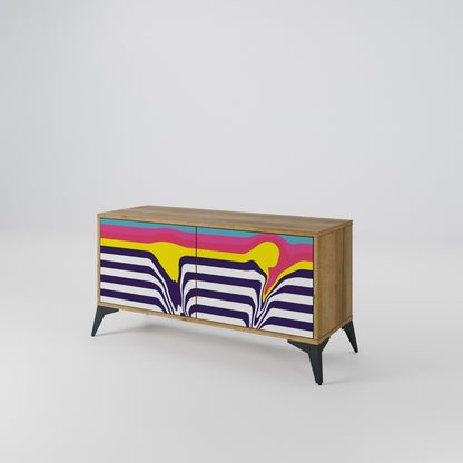 COLORFUL DIVERSION Compact 2-Door TV Cabinet