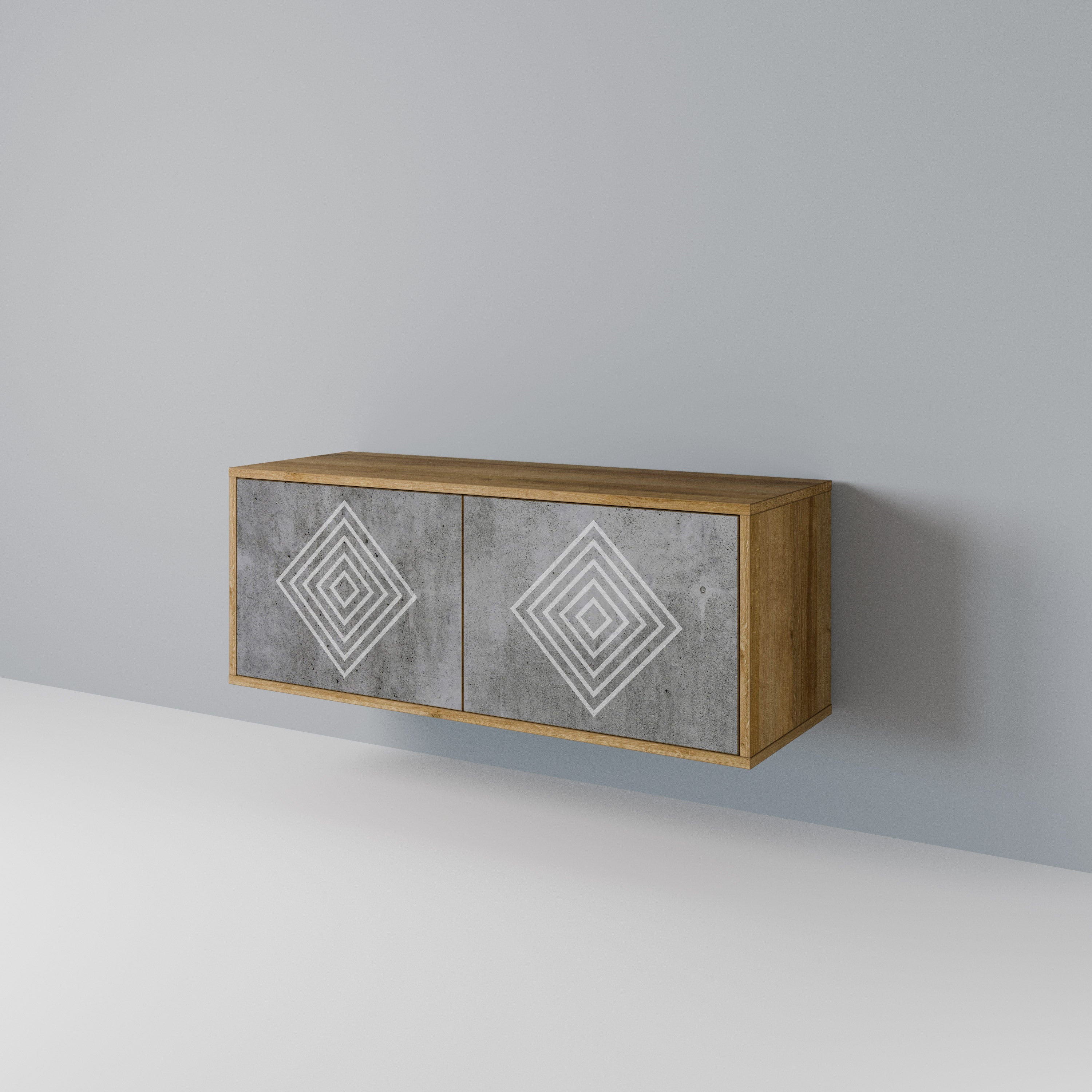 POLYGONAL ARTISTRY Compact 2-Door TV Cabinet