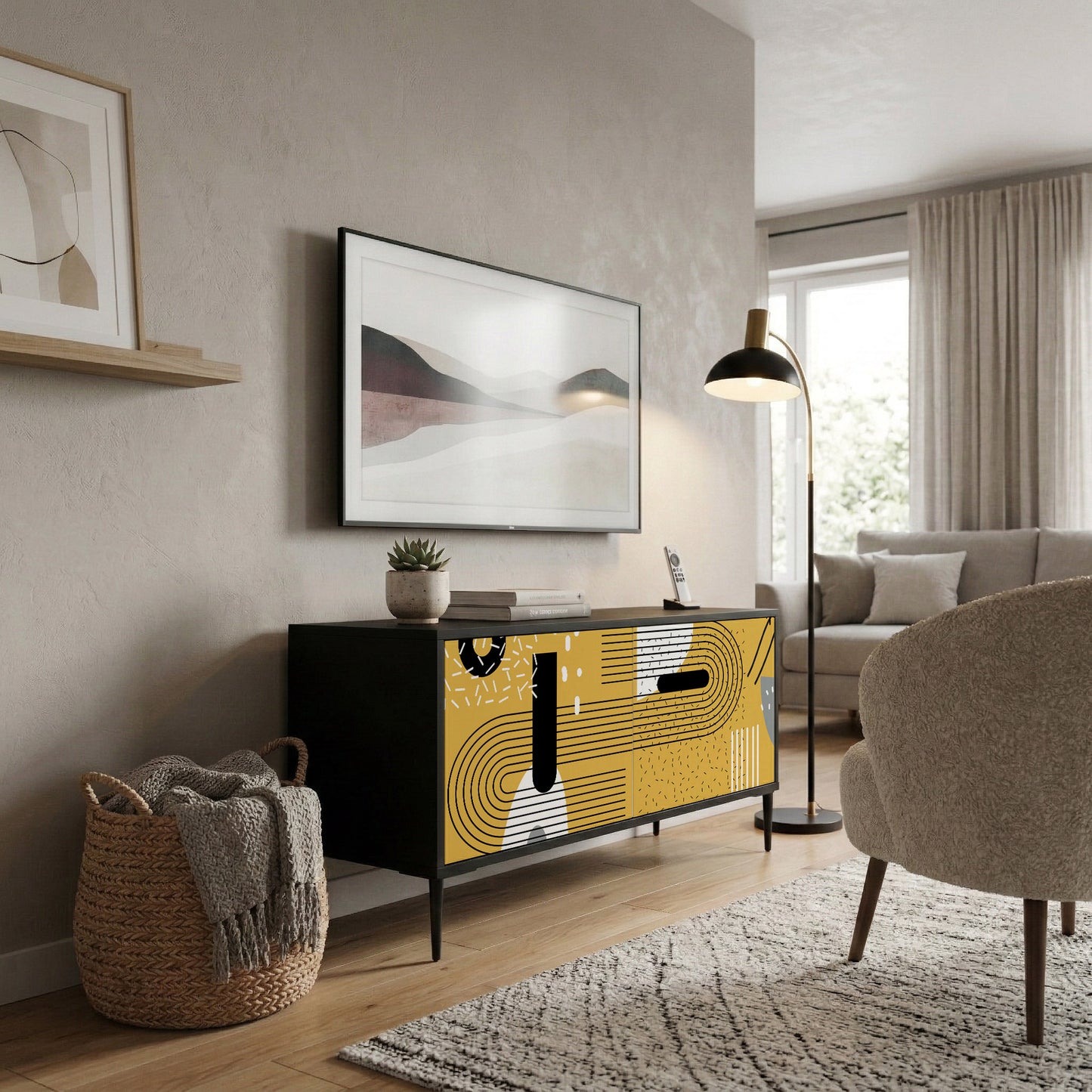 SHAPESHIFT SYMPHONY Compact 2-Door TV Cabinet