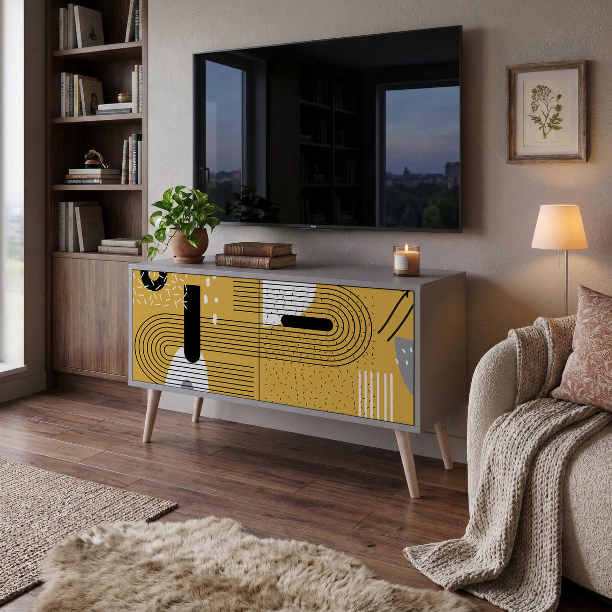 SHAPESHIFT SYMPHONY Compact 2-Door TV Cabinet