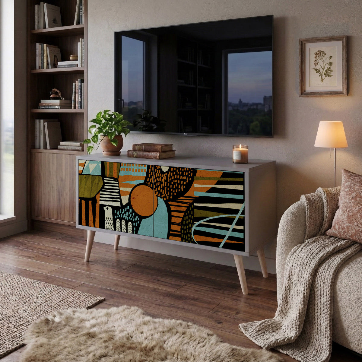 GEODE GLIMMER Compact 2-Door TV Cabinet