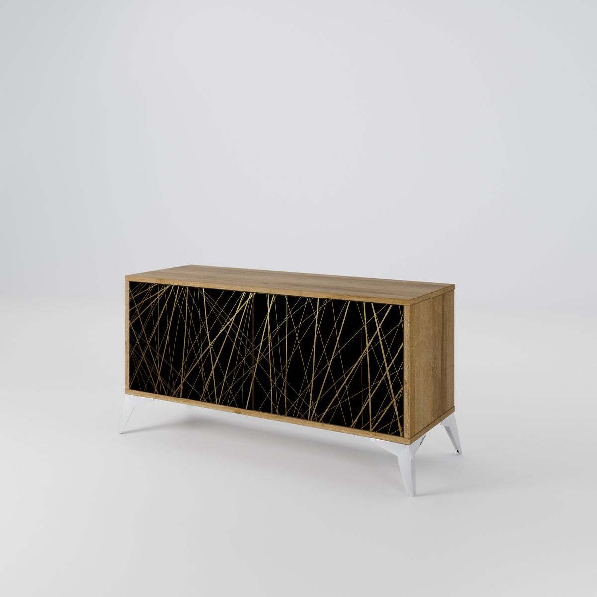 BRIGHT MESH Compact 2-Door TV Cabinet