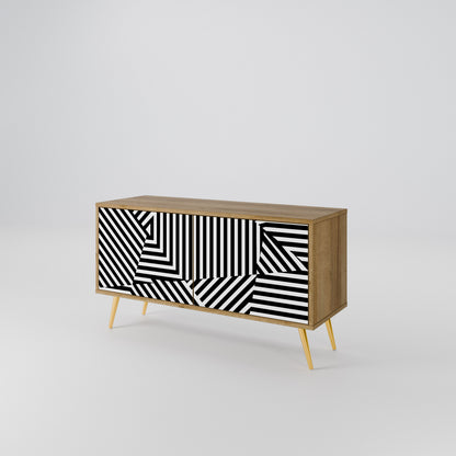 ILLUSIONARY LATTICE Compact 2-Door TV Cabinet