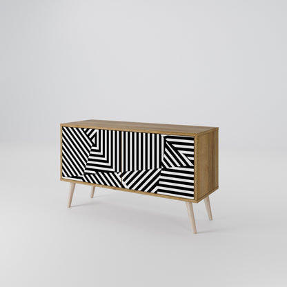 ILLUSIONARY LATTICE Compact 2-Door TV Cabinet