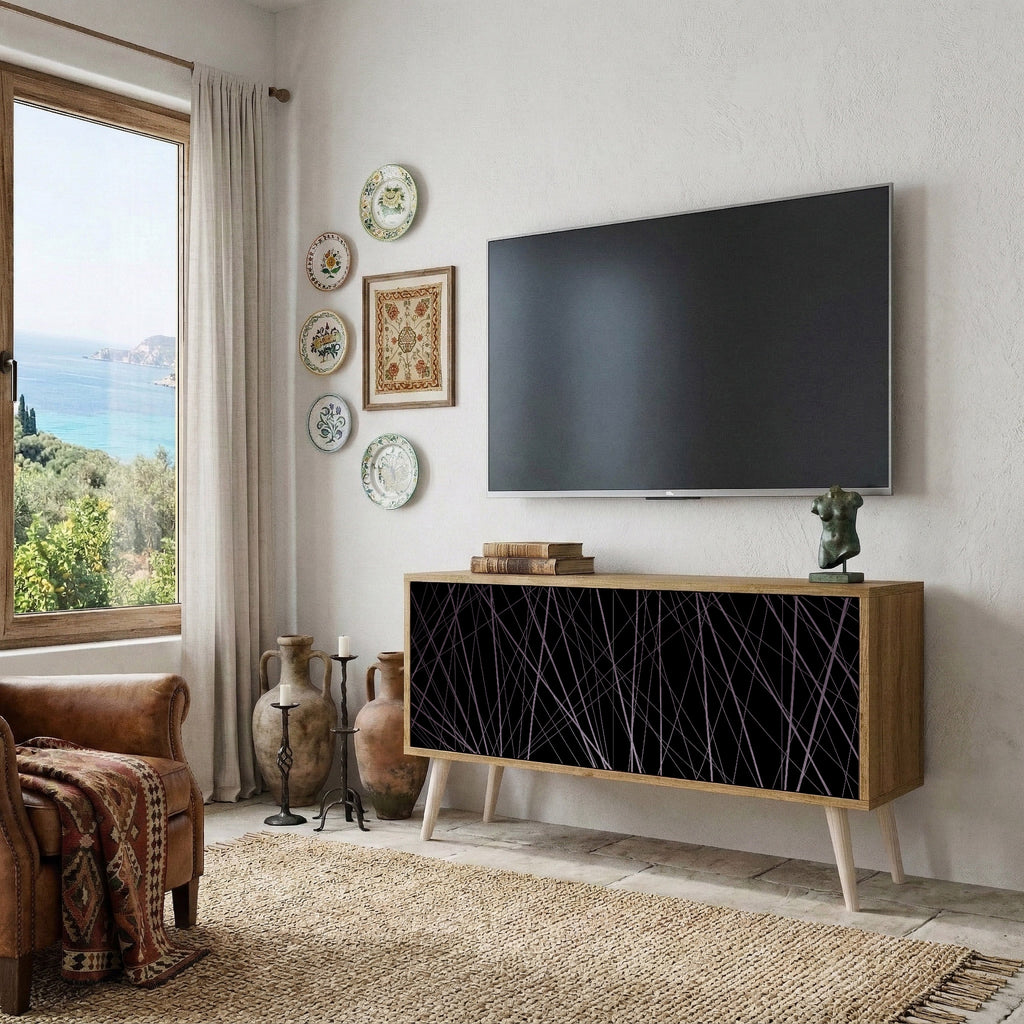 SHIMMER SPIDERGRAM Compact 2-Door TV Cabinet