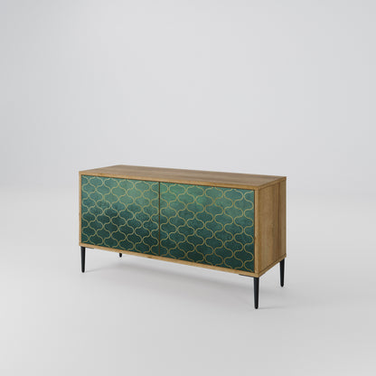 TESSELATED GREENERY Compact 2-Door TV Cabinet