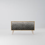 TESSELATED GRAYISH Compact 2-Door TV Cabinet