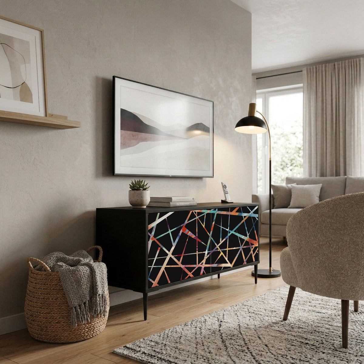 POLYGON VERVE Compact 2-Door TV Cabinet
