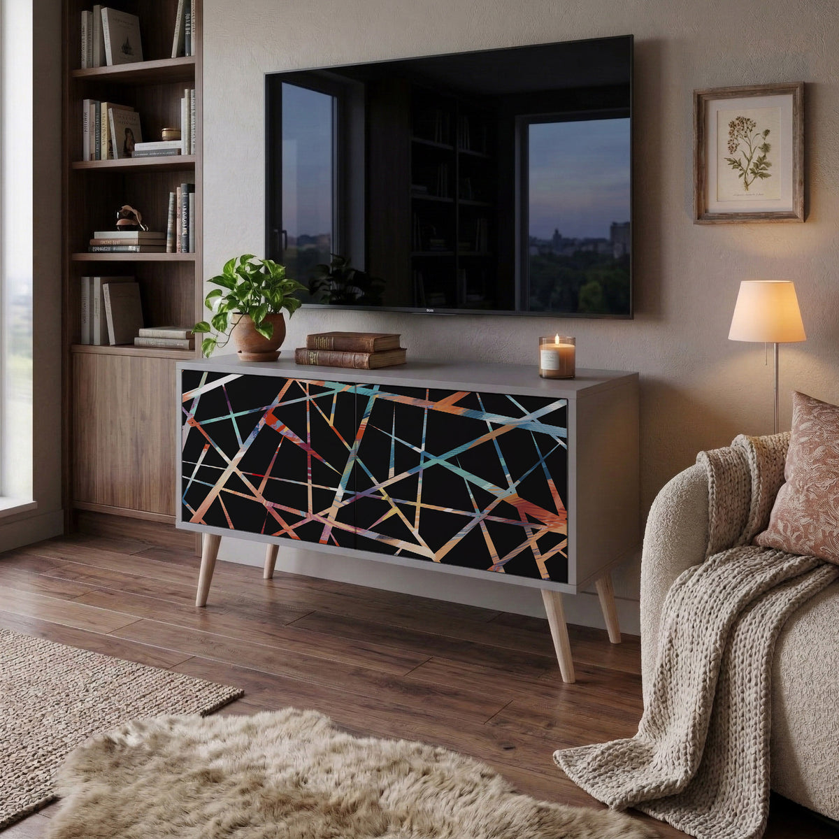 POLYGON VERVE Compact 2-Door TV Cabinet