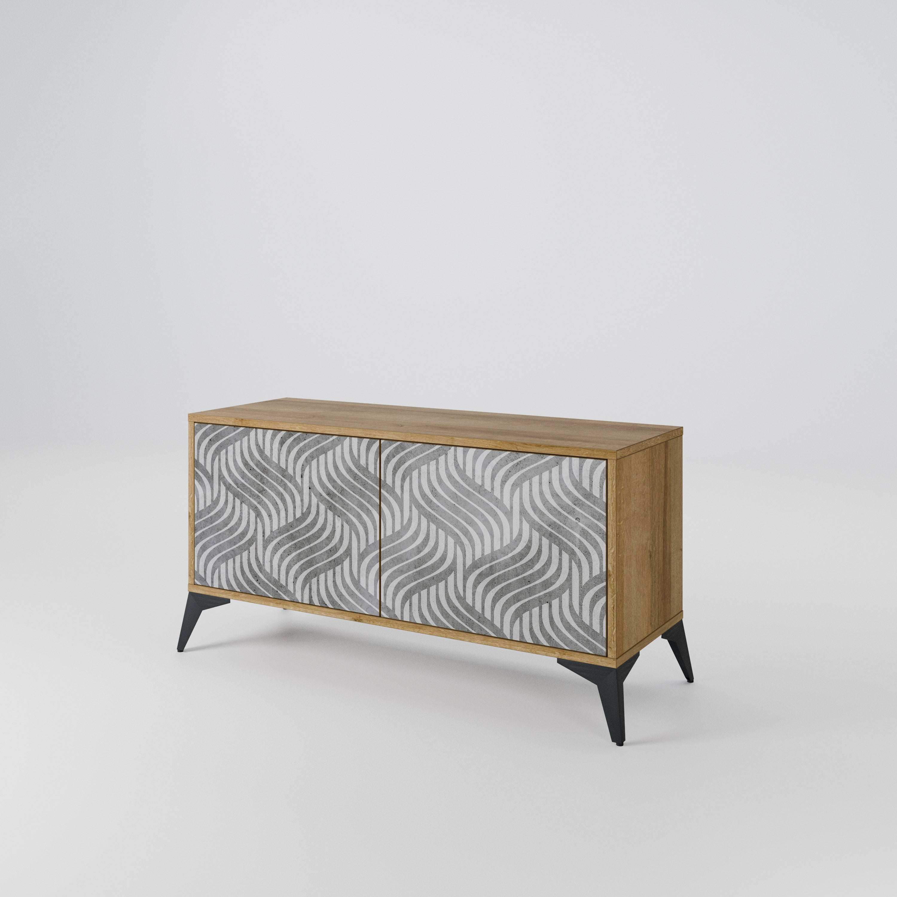 CONCRETE MOVEMENT Compact 2-Door TV Cabinet