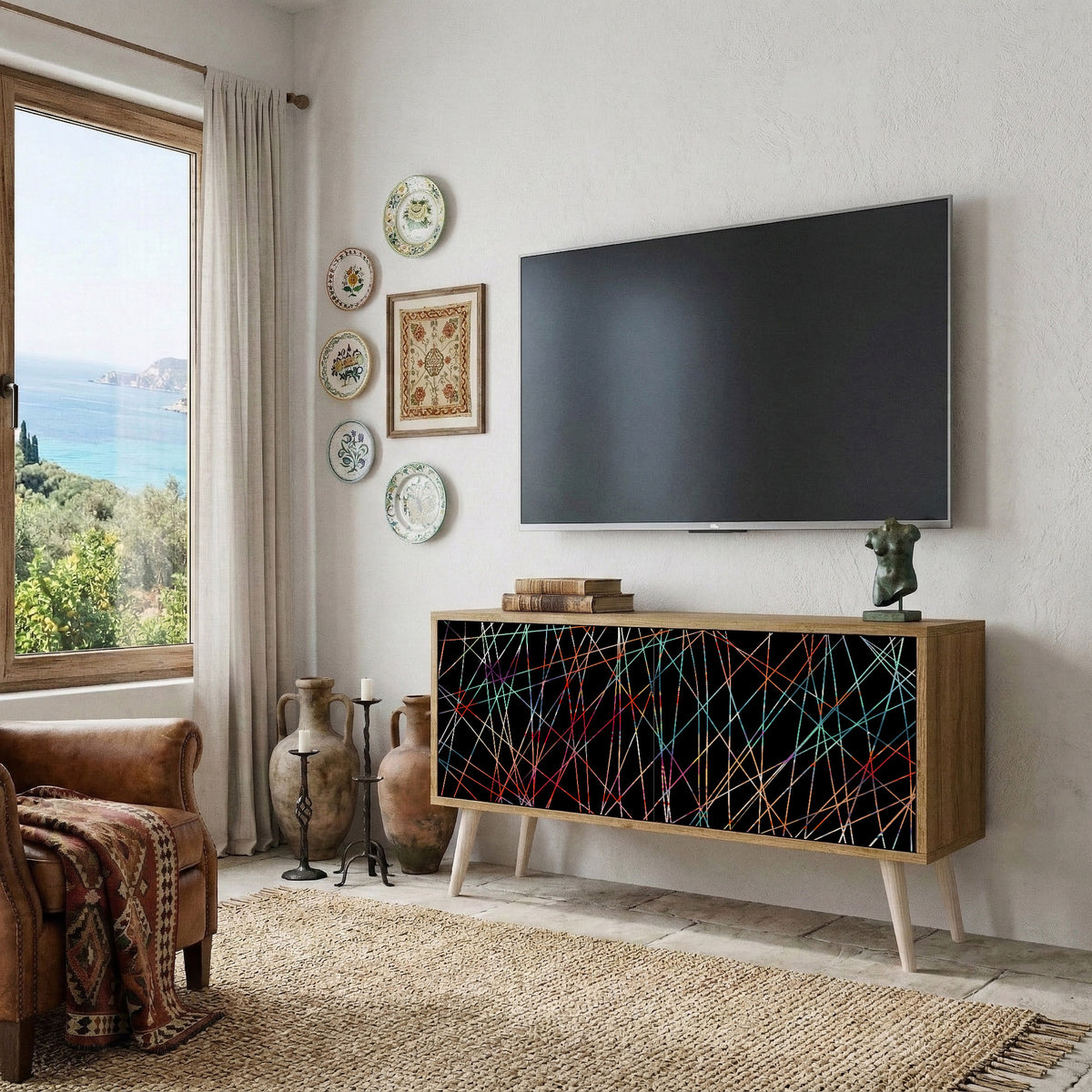 LUMINOUS SNARE Compact 2-Door TV Cabinet
