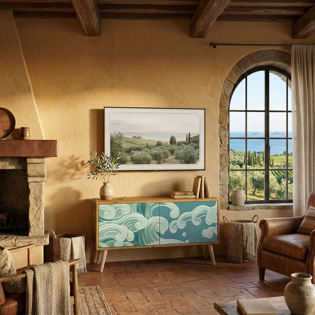 ASIAN SWAY Compact 2-Door TV Cabinet