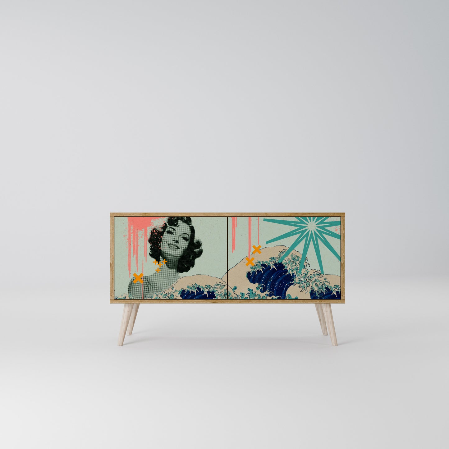 KANAGAWA BEAUTY Compact 2-Door TV Cabinet