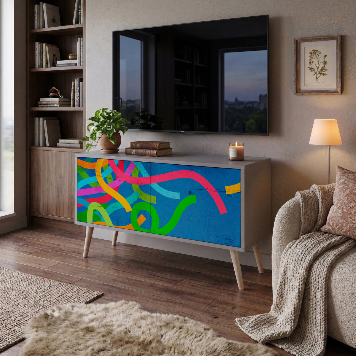 STREAMER TANGLE Compact 2-Door TV Cabinet