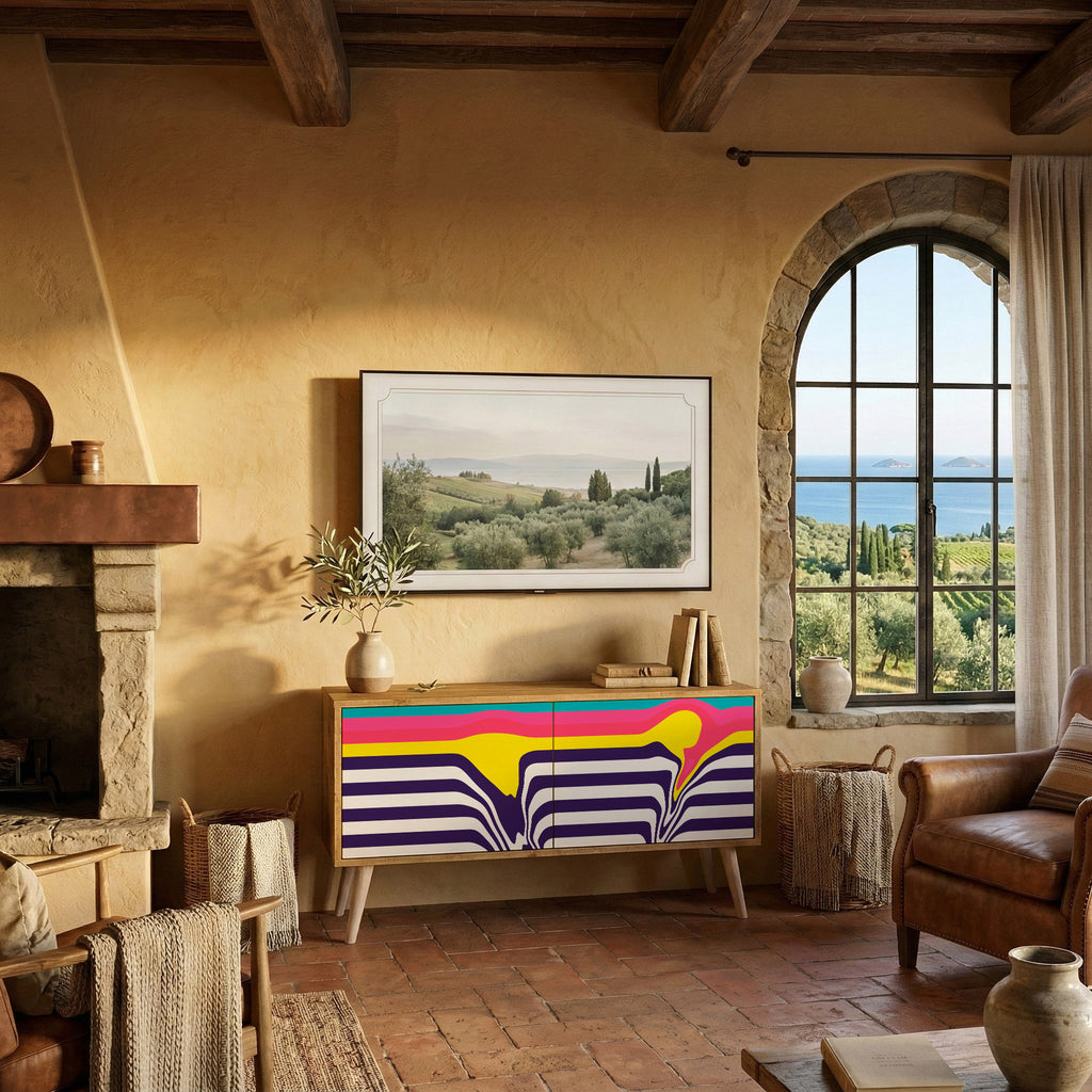 TONE COLLAPSE Compact 2-Door TV Cabinet