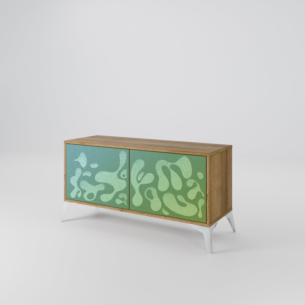 IRREGULAR BLUE Compact 2-Door TV Cabinet