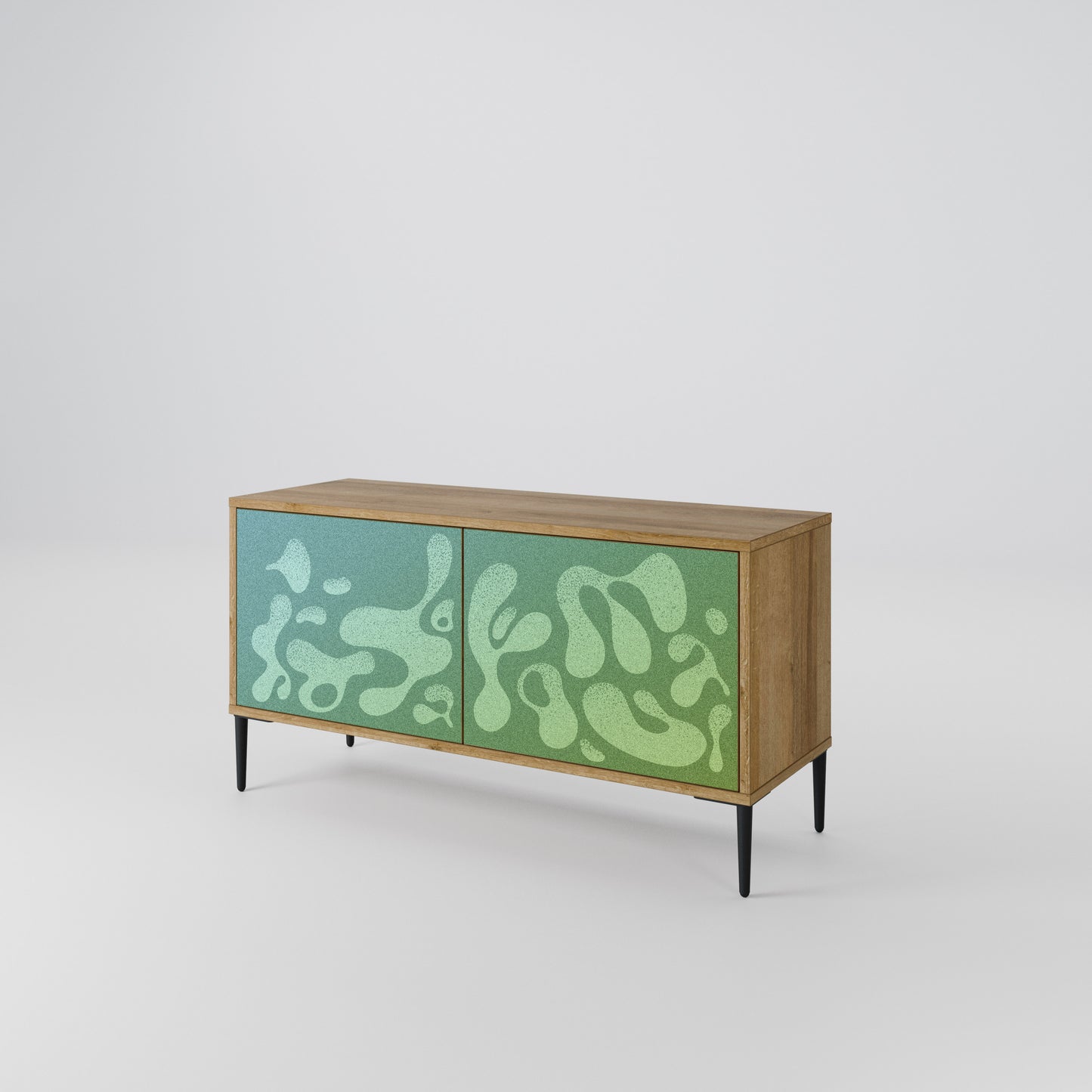 IRREGULAR BLUE Compact 2-Door TV Cabinet