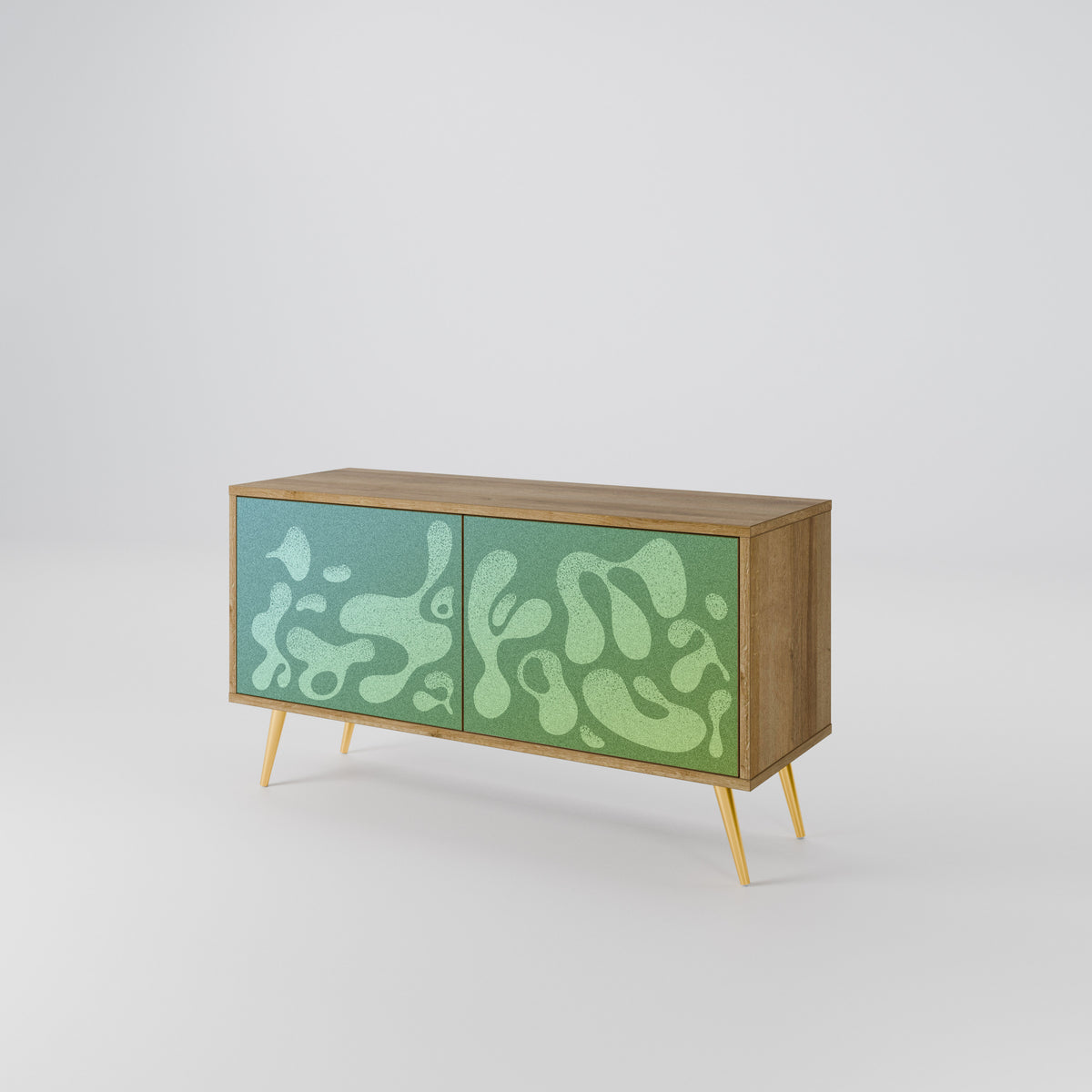 IRREGULAR BLUE Compact 2-Door TV Cabinet