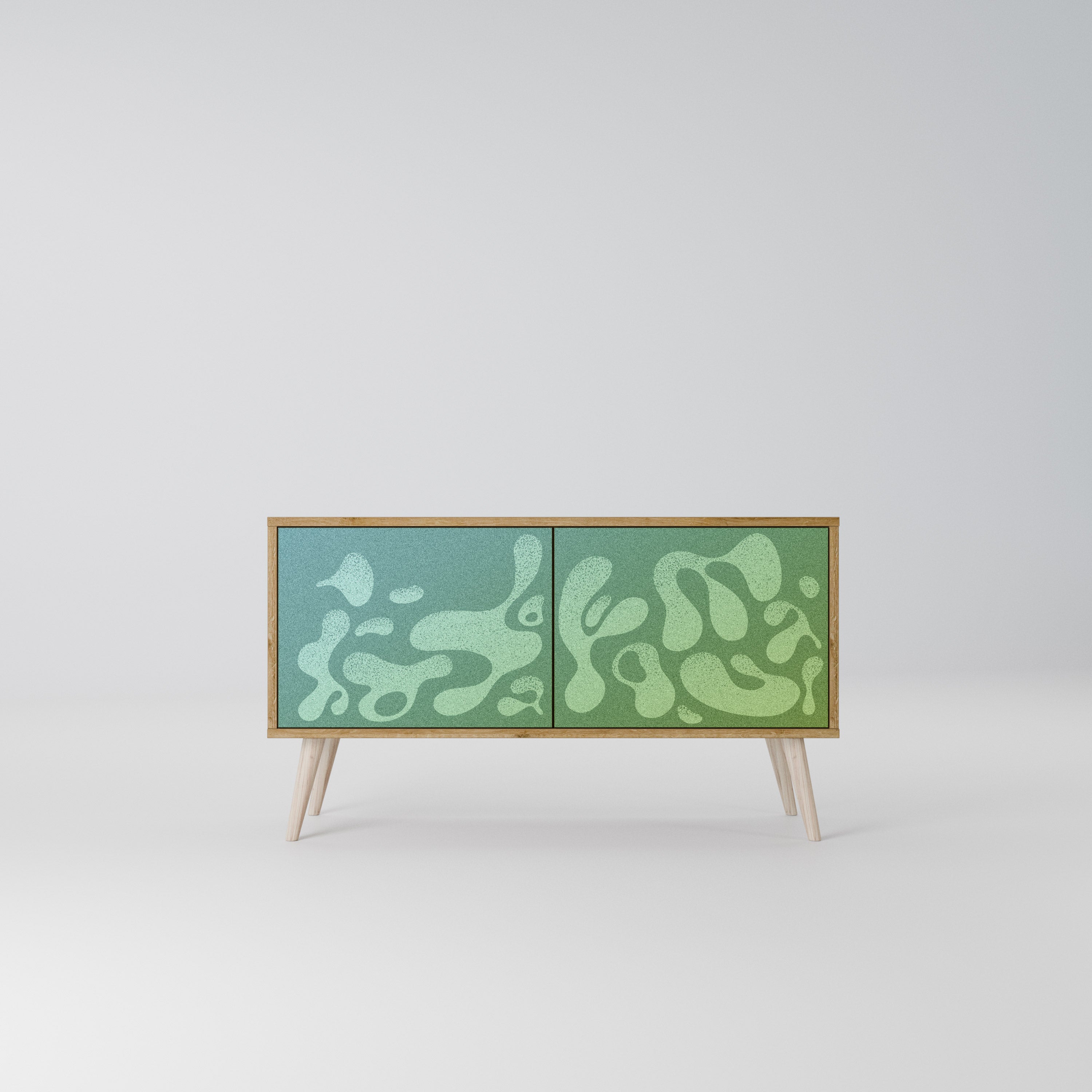 IRREGULAR BLUE Compact 2-Door TV Cabinet