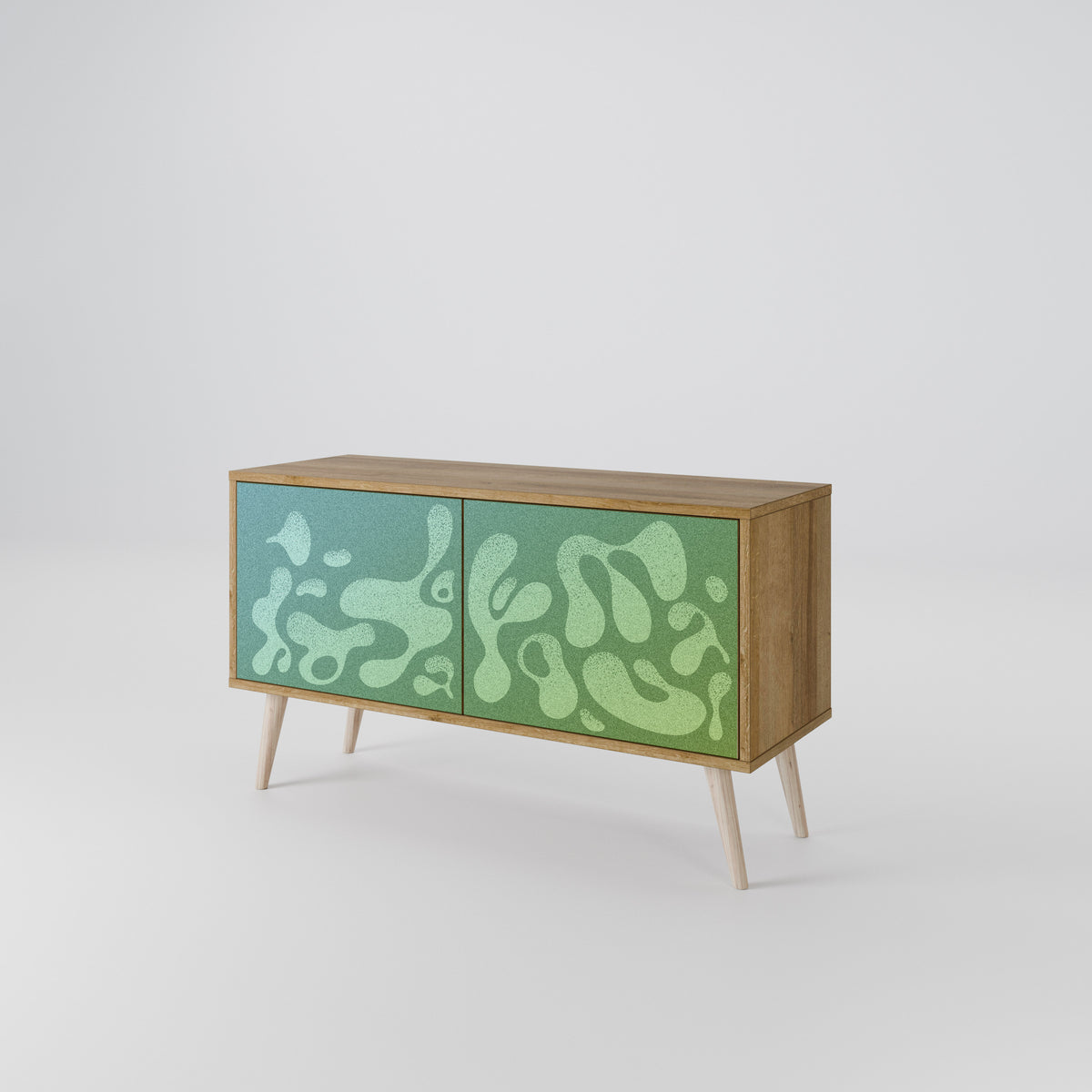 IRREGULAR BLUE Compact 2-Door TV Cabinet